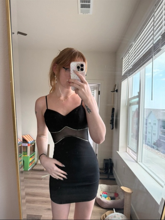 Windsor Dresses & Skirts - Black Mesh-Panel Bodycon Dress - Women's Elegant Evening Dress
